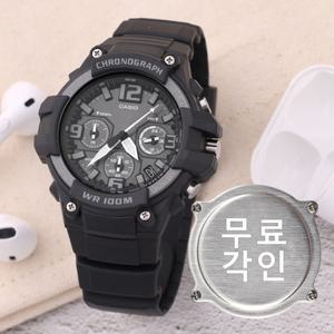 무료각인 카시오 MCW-100H-1A3 지샥 블랙 다이버 아웃도어 크로