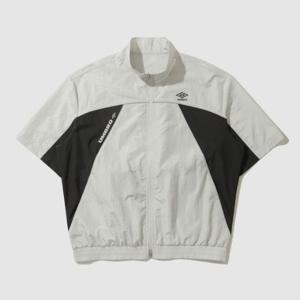 엄브로자켓 CQK UP321CJK82-WGR RAVE 나일론메탈 반팔 집업 자켓 / WHITE GREY