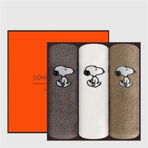 송월타올 스누피 리버 수건 3매 선물세트 답례품