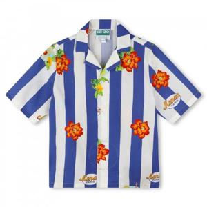 겐조 남아 플로랄 프린트 코튼 셔츠 K60405-12P