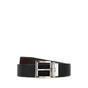 PRADA Black leather reversible belt 2CC004053 F0XCR
