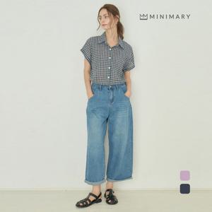 [미니마리][미니마리] 체크롤업블라우스 (MMA2BL39)