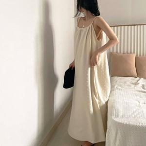 샵앤) 국산 여성 홀터넥 끈나시 비치 바캉스룩 롱원피스 MCR-WDR-4676-연베이지