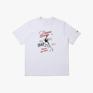 디아도라반팔티 AQS D5121LRS12WHT 빈티지 그래픽 코튼폴리 반팔 티셔츠 WHITE