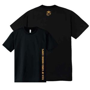 반팔티 밀리터리 로고 사이드 해병대 컬러 반팔 티셔츠