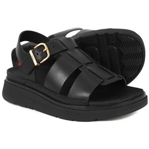 [정품] 핏플랍 여성 젠-FF 레더 올 블랙 피셔맨 샌들 (IZ1-090)