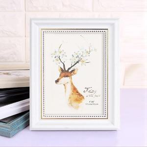 앤틱무드 사진 액자(4x6) (화이트) 벽걸이 스탠드액자