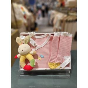 에뜨와 hk(25FW)위티ST배내수트양말SET딸랑이세트(핑크) (07S51790B)