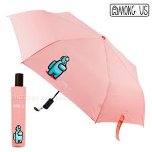 유아우산 어몽어스 미니어처 3단 완전자동우산-핑크 아동우산
