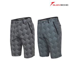 그렌에코 남성 스판 빗살프린트 골프반바지 GES23802