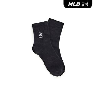 [MLB공식] 25N 스몰로고 레터링 자수 중목양말 NY (Black) 3ASOMB45N-50BKS