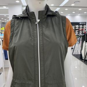 [마코]모다김제 여성 사이드포켓 후드탈부착 우븐베스트MMW1WV01