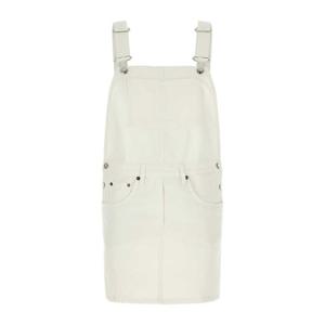 프라다 화이트 데님 멜빵 미니 원피스 GFA139SOOO14LW  F01CD