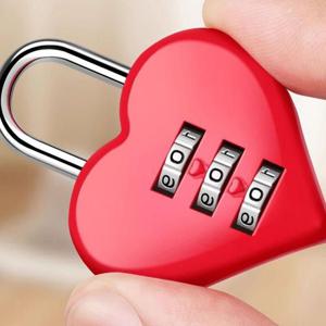 하트 3단 미니 자물쇠