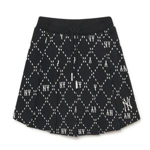 MLB 키즈 다이아 모노그램 자가드 플리츠 스커트 OO 7FSKMD134 50BKS