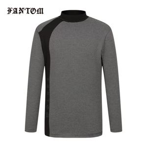 [팬텀] 남성 코트나 스트라이프 배색 반목 베이스레이어 211E3TI804_BK