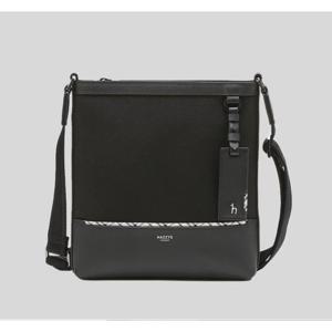 [헤지스] 블랙 나일론 혼방 체크라인 크로스백/HJBA5F061BK