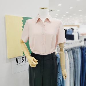 [비지트인뉴욕]폴리소재카라반팔 셔츠블라우스 VA5SS71i_US