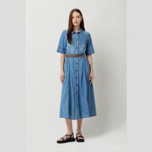 [시슬리]셔츠형 밴딩 데님 원피스 SAOP47531