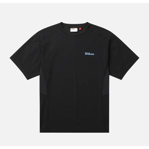 윌슨 트리코트 오버핏 티셔츠 B1 W252001NTS44 BLK CHR WHT