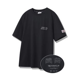 [지프]JP2TSU103 선기획 JEEP 루즈핏 2024년 블랙 반팔티_SC