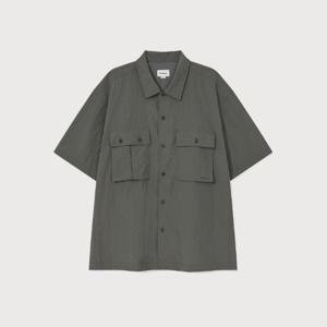 M 커버낫반팔티 CQK CO2502SS04-SY 나일론 퍼티그 하프 셔츠 Sage Gray