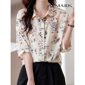 [앳마크]ATMARK (77까지)드로잉5부마일드셔츠_AA56SH001G