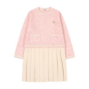 [헤지스키즈]헤지스키즈 니트 플리츠 원피스 (HUW12NA50M-PK)