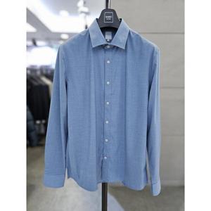 바쏘옴므 세이브존03 바쏘옴므 남자 정장 드레스 셔츠 블루 스판 무지 긴팔 남방 WSAGZ5TD37A