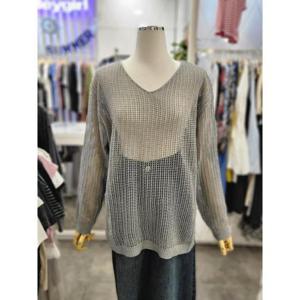 밸리걸 세이브존01 가을 브이넥 루즈핏 그쿨 니트 814500