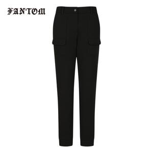 [팬텀] 여성 포켓 포인트 백기모 져지 조거 팬츠 221E3PF307_BK