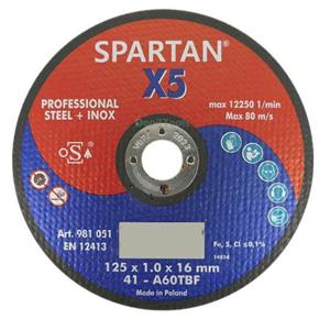 연마석 스파르탄 절단석 이녹스 125mm 스틸 전용 커팅날 그라인드날 절단공구