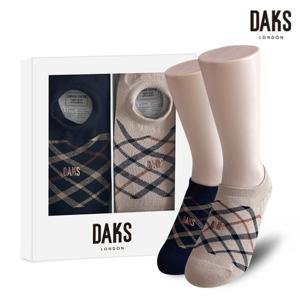 닥스양말 숙녀2족 선물세트 파일덧신 닥스사선체크 25916