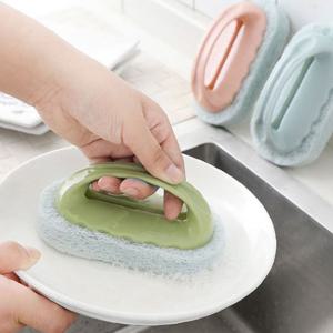 파스텔 손잡이 수세미 (HMI59) 스펀지 주방 행주