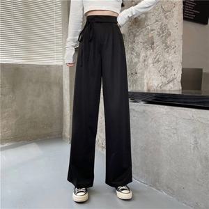 의류 와이드 롱 허리 여성 데일리 끈 팬츠 LK-TP13 슬랙스 핀턱