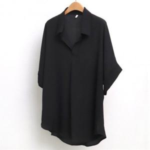 여자옷 5181L 오픈 롤업 패션의류 블라우스 의류 빅사이즈 WX 데일리 오버핏