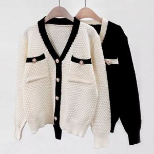 메르 꽃진주 니트 가디건_FG3GD001