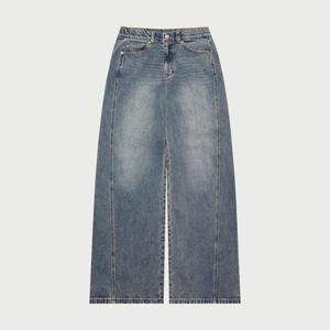 [행텐 틴즈]여성 히든밴딩 사이드라인 슈퍼와이드 데님팬츠_246(10530-155-612-10)