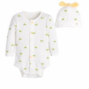 [모이몰른]유아 그린 면모달스판 바디수트 세트 M251BUN03P