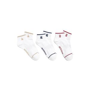 MLB  (3ASOLS25N-00BGS) 공용 스트라이프 발목 양말 3족세트