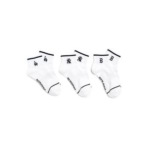 MLB  (3ASOLS25N-00WHS) 공용 스트라이프 발목 양말 3족세트