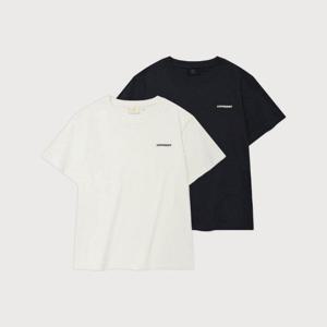 M 커버낫반팔티 CQK CO2502STE3-DN 우먼 쿨 코튼 에센셜 티셔츠 Dark Navy White