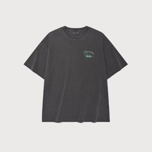 M 커버낫반팔티 CQK CO2502ST15-CH 써퍼 다잉 그래픽 티셔츠 Charcoal