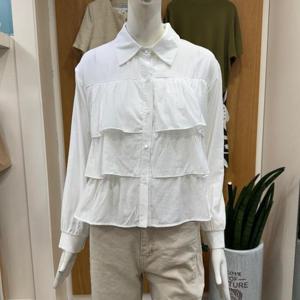 클리지 DP01 프릴 카라 셔츠 블라우스 CP6WBL19