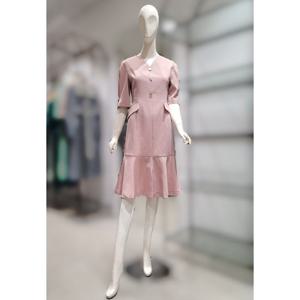 [씨]MARIOSI브이넥 단추 소매디테일 원피스SEOAD2581