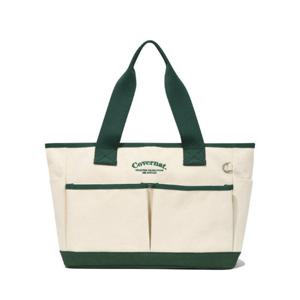 커버낫토트백 CQK CO2300EC04-GN 아치 로고 빅 캔버스 토트백 그린