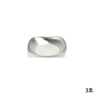 스테인레스 앞접시겸용 후지 사각찬기 무광 3호
