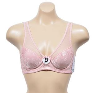 (폭스)조끼형태 망사레이스 플라워자수 B컵 브라