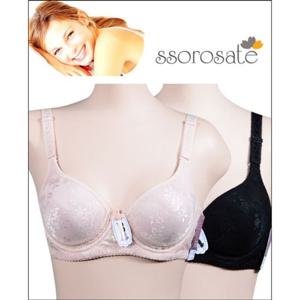 BR1645 꽃무늬 쟈가드 몰드 와이어 B컵 브라