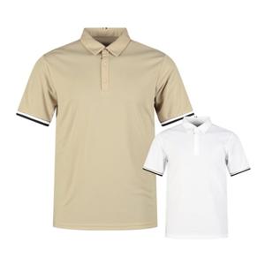 럭스골프 남성 삼선 배색 카라 반팔 티셔츠 JN25M403